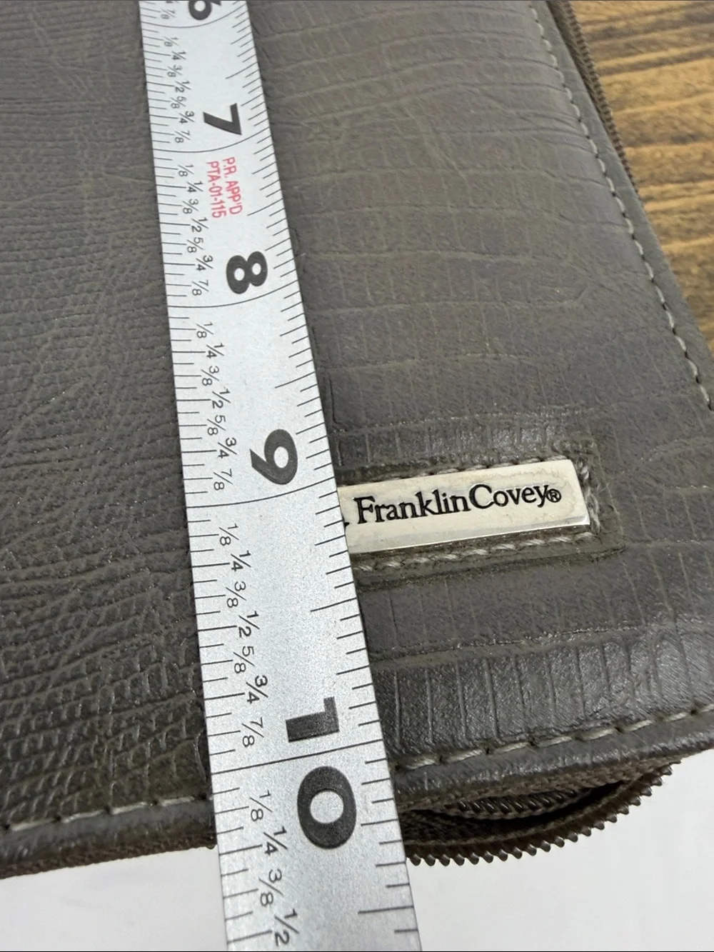 Franklin Covey Faux Croc Classic Zip Planner Binder Case Organizer, 7 ring, 1.5